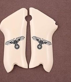 KSD Brand Luger P08 Compatible Ivory Acrylic Grips 2