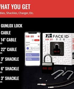 FACE ID Gun Lock, Firearm Trigger Locks for Handguns, Rifles and Shotguns with Biometrics, Cable Lock, Gun Lock Box Alternative and Gun Safe Accessories 2