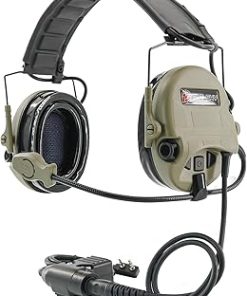 TAC200PROULTRA Tactical Headset,Ear Protection,Electronic Noise Canceling Headphones,with U94 PTT,for Airsoft,Hunting (Tan)