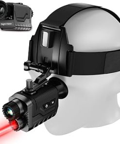 [2024 Upgrade] 4K Night Vision Monocular with Head Strap – | 1312 FT | 8X Magnification | Head Mounted | Dual IR 850
