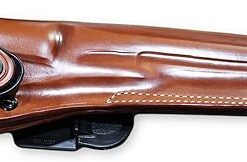 Premium Leather Paddle OWB Revolver Holster with Retention Strap Fits Pietta 1860, 44 Cal Colt Army 8” Round Barrel Black Powder Revolver, Right Hand Draw, Brown Color #1580# 2