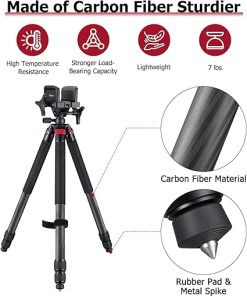Carbon Fiber Tripod Shooting Rest – Sturdy Frame, Lightweight, Adjustable Legs, Hands-Free Operation for Hunting, Outdoors 2
