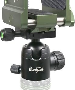 HUNTPAL 36mm Tripod Ball Head Mount for Rifle Shooting Sticks Stands Gun Rest with 1/4″ Screw 3/8″ Thread Mount, All Metal Ball 360° Panorama Rotation Platform with Arca Swiss Quick Release Plate