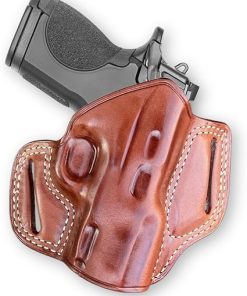 Premium The Ultimate Leather OWB Pancake Holster with Open Top Fits, S&W CSX 9mm Micro Compact 3.1” Barrel, Right Hand Draw, Brown Color #1620#