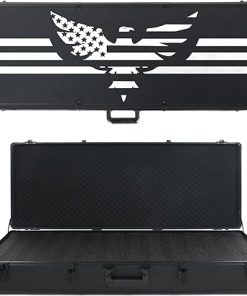 47” Rifle Hard Case, TSA Approved Long Case IP67 Waterproof & Crushproof with Wheels, Customizable Foam, 2 Handles and 4 latches,Travel Case for 2 Rifles, Guns, Shotguns, Ammo, Scopes & Gear