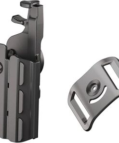 Orpaz T40 G17 Holster with Light, Level II OWB Light Bearing Holster Compatible with Glock 17, for Medium Sized Flashlights, with Paddle and Belt Loop Attachments