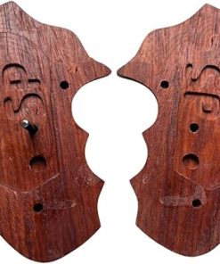 New! Wood Grips Compatible with Ruger SP101, Checkered Padauk Wood -Thai Handmade 2