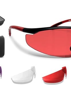Bertoni Shooting Glasses with 4 Interchangeable AntiFog Lenses Carrying Case – SH898 Tactical Protective Trap Safety Glasses