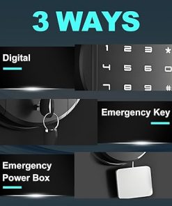 3-4 Gun Safe Gun Safes for Rifles and Pistols Rifle Safe Quick Access Long Gun Safes for Rifles Electronic Locking Gun Cabinet with Pistols Pockets Adjustable Gun Rack for Home Office Warehouse 2