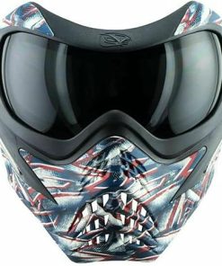 VForce Special Edition Grill Paintball Mask Goggle – Spangled Hero w/Smoke & Clear Lens Red, Blue, White 2