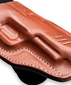 Premium Leather OWB Paddle Holster with Open Top Fits, Walther WMP 22 Magnum 4.5″ Barrel, Right Hand Draw, Brown Color #1637# 2
