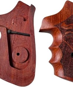 Handmade reproductive Combat Padauk Wood Grips Compatible with Taauuruss Tracker/Judge 17 44 415 425 450 617 627 692, Compact Frame, Bull Art Pattern #TK3 2