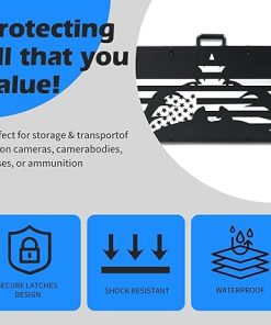 47” Rifle Hard Case, TSA Approved Long Case IP67 Waterproof & Crushproof with Wheels, Customizable Foam, 2 Handles and 4 latches,Travel Case for 2 Rifles, Guns, Shotguns, Ammo, Scopes & Gear 2