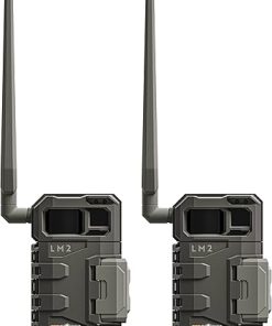 SPYPOINT LM2 Twin Pack Cellular Trail Camera – 20MP Photos, Infrared Game Night Vision Photos, 90′ Flash Camera & Detection Range, 0.5S Trigger Speed, Photos Sent to App (NW)