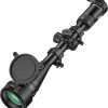 EZshoot AO Rifle Scope for Hunting, Red and Green Illuminated Mil-Dot Reticle, 1 Inch Tube Long Range Scope with 20mm Scope Rings, Second Focal Plane Riflescopes