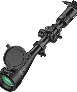 EZshoot AO Rifle Scope for Hunting, Red and Green Illuminated Mil-Dot Reticle, 1 Inch Tube Long Range Scope with 20mm Scope Rings, Second Focal Plane Riflescopes