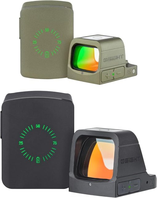 S 2 MOA Dot & 32 MOA Circle Micro Enclosed Sight Bundled with OSIGHT X Multi-Reticle 3 MOA Dot & 32 MOA Circle Open Reflex Sight