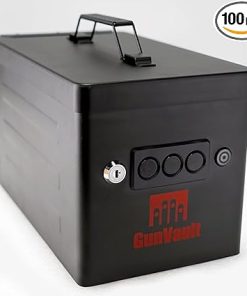 GunVault Range Vault TSA-Approved Portable Handgun Safe with Handle – Fits 2 Pistols and 7 Magazines