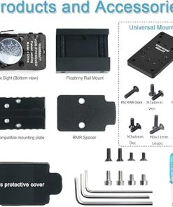 Flip Up Red Dot Compact Flip Reflex Sight with Universal Mount kit, Red Dot Compact RMR Flip Sight for Mounts and Slides for Outdoor Hunting with Heightened Base for Rifle Pistol Handgun 2