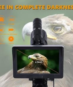 Night Vision Scope for Riflescope Long Viewing Range Night Hunting Clear Vision with Camera Infrared Flashlight and 4.3 inch Display Screen 2
