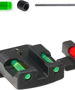 TSF TAC Fiber Gun Sight Compatible with Smith & Wesson M&P & M2.0 – Full Size & Compact (9mm, 40 S&W, 45 ACP) | Steel Nitride Coated Front & Rear Handgun Sights
