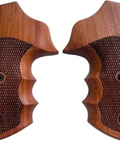 New! Grips Compatible with Ruger GP 100, Super Redhawk, Checker Carving Sharp End Hardwood, Handmade