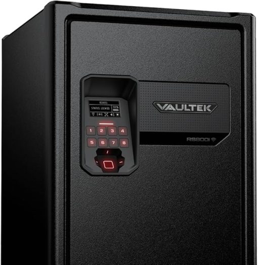 VAULTEK RS Series WiFi Biometric Rifle Safe Multiple Firearm Storage Smart Safe with Alerts to Smartphone Auto-Open Door and LED Lit Modular Interior + Accessories (ViSN RS800i)