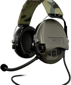 Sordin MIL CC Ear Muffs – Military Ear Defenders w/Radio Connection, Microphone & ARC Adapter – Tactical Earmuffs