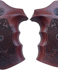 New Handmade reproductive Wood Grips for 5&W K/L Frame Round Butt, Vein Engraved, Thai Handmade