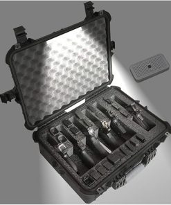 Case Club 6 Pistol and 21 Magazine Pre-Cut Heavy Duty Waterproof Case with Included Silica Gel Canister to Help Prevent Gun Rust (Upgraded Gen-2)