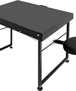 HECASA Portable Shooting Table with Shooting Bench, Shooting Bench Rest for Rifles, Adjustable Legs and Seat, Design for Easy Transport and Outdoor Target Shooting