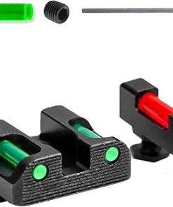 TAC Gun Sights Compatible with Glock 9MM/.40 S&W | Durable CNC Machined Steel Nitride Coated Tactical Front & Rear Handgun Sights with Easy Customization & Enhanced Accuracy | Options