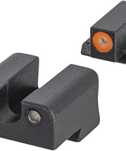 MEPRO Hyper-Bright tritium Night Sights Compatible with Canik TP Series (New Models), Green tritium dots,Extra Bright Colored Front photoluminescent Night Sight U-Notch Rear by Meprolight