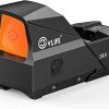 CVLIFE EagleFeather Multi-Reticle Red Dot, 2 MOA Dot & 65 MOA Circle Open Reflex Sight with Motion Awake, Shockproof Red Dot Sight with 10 Brightness Settings, Scope with Picatinny Mount.