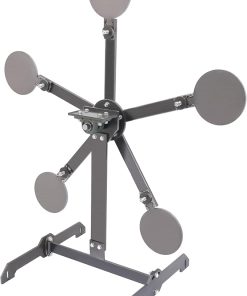 HECASA Portable Metal Target Stand, Texas Star Target, Steel Shooting Target 8″ Paddles Steel Anti-Rust Oil