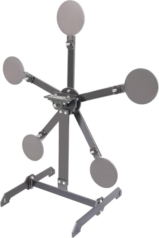 HECASA Portable Metal Target Stand, Texas Star Target, Steel Shooting Target 8" Paddles Steel Anti-Rust Oil