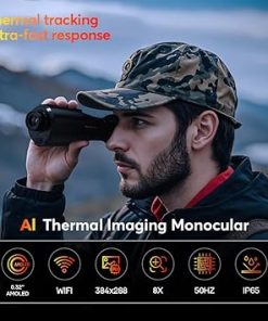 Ai15 Thermal Monocular，[AI Super Resolution] 384×288 (50 Hz),1.43″ Large AMOLED Display，12H Thermal Vision Monocular for Wildlife Viewing, Hunting & Outdoor 2