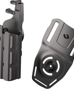 Orpaz T40 G17 Holster with Light, Level II OWB Light Bearing Holster Compatible with Glock 17, for Medium Sized Flashlights, with Paddle and Low-Ride Attachments