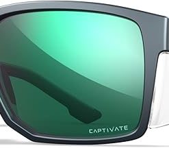 Wiley X WX Founder Sunglasses Safety Glasses for Men Shatterproof UV Eye Protection for Combat, Shooting Captivate Polarized Green Mirror Lenses Matte Graphite Frames 2