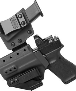 GRITR IWB Appendix Carry Kydex Gun Holster Compatible with Glock 19 w/Integrated Magazine Holder, Open Bottom, Optic Cut, Adjustable Retention – Right/Left Hand Options