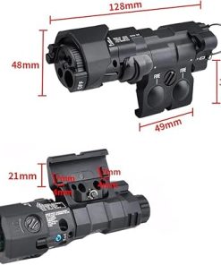 Metal ML C+ Box Red/Green/Blue Laser Sights，with IR Laser + Laser Sight + IR Fill Light + Strobe/Momentary/Constant Modes Whitelight LED 220 Lumens Flashlight，for 20mm Rail 2