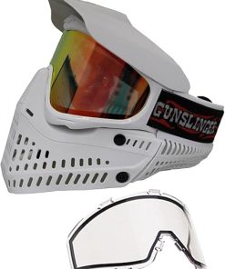 JT Spectra Proflex L.E. Paintball Mask Goggle w/Clear + Fire Thermal Lens – White Gunslinger
