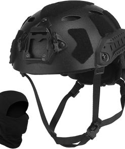 Fast Tactical Helmet High Cut with NVG Mount & Side Rails – Lightweight, Adjustable Fit – Ideal for Airsoft, Paintball, Outdoor Cycling, and Tactical Training
