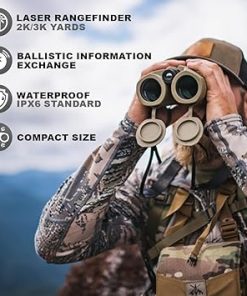 ATN 10×42 Laser Ballistics Binocular w/Laser Rangefinder, Bluetooth, Ballistic Calculator and Mobile App (2000 m) 2