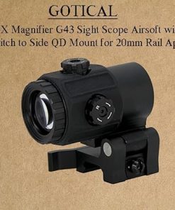 4X Magnifier G3Sight Scope Airsoft with Switch to Side QD Mount for 20mm Rail Apply for Red dot Zooms with 4X of Power Shockproof Durable Item high Material 2