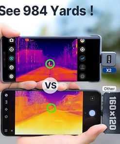 Thermal Camera for Android, X2 Thermal Night Vision Monocular for Phone, See 950 Yards, Thermal Imager with 50Hz, 15X Zoom, Thermal Scope for Hunting and Wilderness Rescue 2
