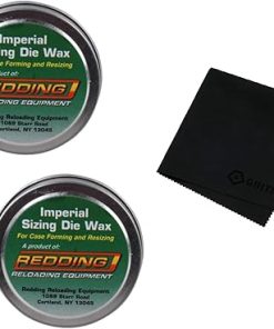 REDDING Imperial Sizing Die Wax for Case Forming and Resizing | Superior Performance, Ease of Application and Cleanup, 2-Pack with Gritr Microfibre (21022-x2-BUNDLE)