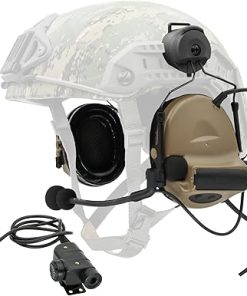 COMTA 2 Helmet-Type Tactical Headset with U94 PTT 2pin，Noise Canceling Headphones，for Airsoft Hunting Shooting