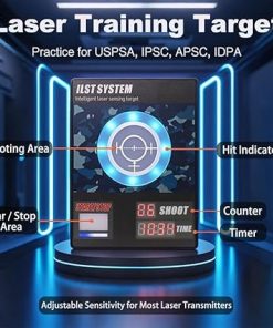 Dry Fire Laser Training System,3 pcs Laser Firearm Trainer Shooting Target with Steel Plate Sound & Immediate Flash Feedback, Ideal for USPSA,IPSC,IDPA 2