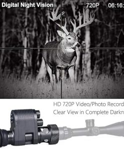 Digital Night Vision Monocular Scope Camera for Complete Darkness, Hunting Infrared Night Vision Rifle Scope Take Photos and Videos with 32GB Memory Card Megaorei 3 2